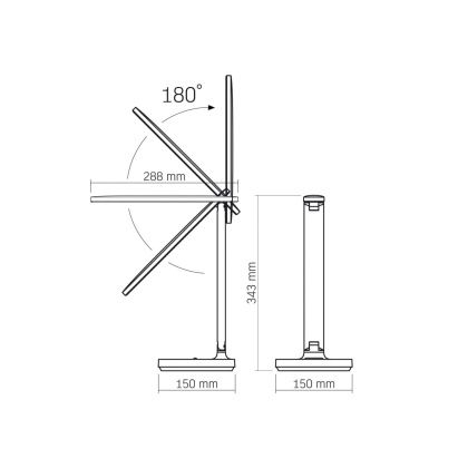 LED лампа настiльна з акумулятором VIDEX VL-TF16W 5W 1800-5000K, Videx, 27466