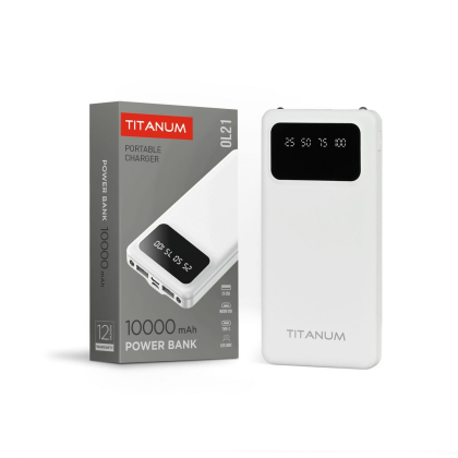 Повербанк 10000mAh TITANUM OL21 White, Titanum, 27479