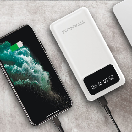 Повербанк 20000mAh TITANUM OL22 White, Titanum, 27481