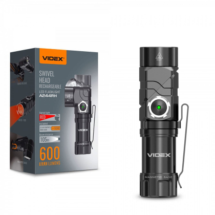 Портативний світлодіодний ліхтарик VIDEX VLF-A244RH 600Lm 5000K, Videx, 27526