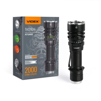 Тактичний світлодіодний ліхтарик VIDEX VLF-AT265 2000Lm 6500K, Videx, 27527