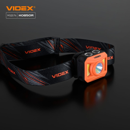 Налобний світлодіодний ліхтарик VIDEX VLF-H085-OR 400Lm 5000K, Videx, 27529