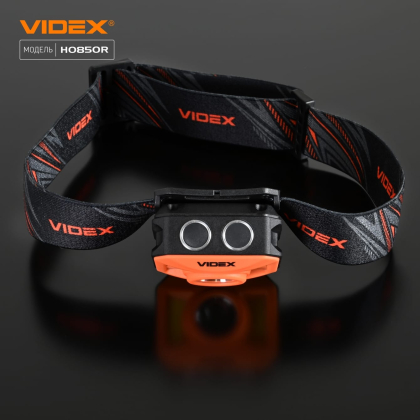 Налобний світлодіодний ліхтарик VIDEX VLF-H085-OR 400Lm 5000K, Videx, 27529
