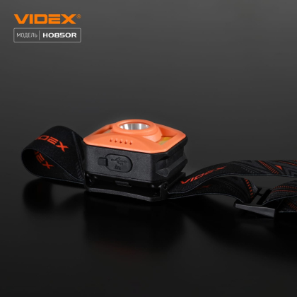 Налобний світлодіодний ліхтарик VIDEX VLF-H085-OR 400Lm 5000K, Videx, 27529