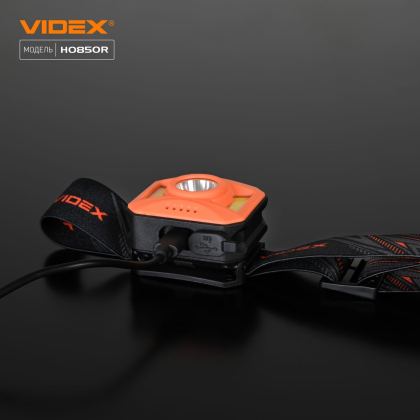 Налобний світлодіодний ліхтарик VIDEX VLF-H085-OR 400Lm 5000K, Videx, 27529