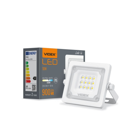LED прожектор VIDEX F2e 10W 900Lm 5000K 220V, Videx, 27540