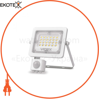 LED прожектор VIDEX F2e 10W 900Lm 5000K 220V с датчиком движения и освещенности
