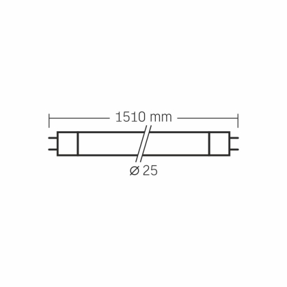 LED лампа VIDEX T8 24W 1.5M 6000K 185-265V матова, Videx, 27574