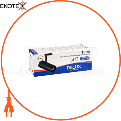 Прожектор светодиодный трековый DELUX TL04 30 Вт 24° 4000K черный
