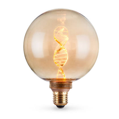 LED лампа VIDEX Filament VL-DNA-G125-A 3.5W E27 1800K Amber, Videx, 27609