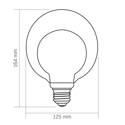 LED лампа VIDEX Filament VL-DG125-BB80LF 3.5W E27 3000K Bulb in bulb, Videx, 27620