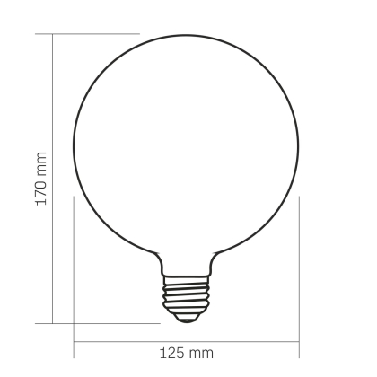 LED лампа VIDEX Filament VL-DG125MO 7W E27 3000K Porcelain dimmable, Videx, 27621