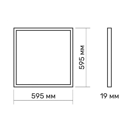 LED панель TITANUM 36W 6500K 220V PRISMATIC, Titanum, 27643
