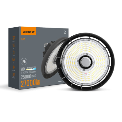 LED світильник висотний ХайБей VIDEX 150W 5000K 27000Lm Чорний, Videx, 27662