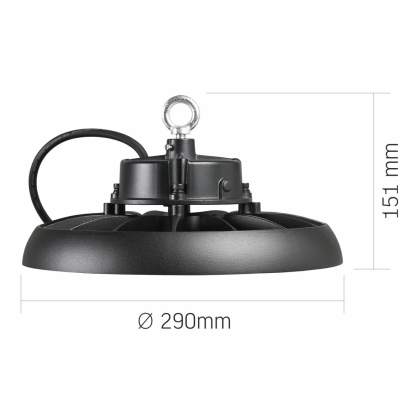LED світильник висотний ХайБей VIDEX 150W 5000K 27000Lm Чорний, Videx, 27662