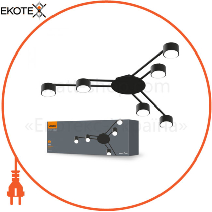 Светильник VIDEX под лампу 6xGX53 накладной черный VL-SPF21B-B