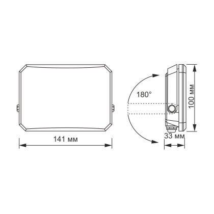 LED прожектор VIDEX F3 30W 5000K 220V Black (VLE-F3-0305B), Videx, 27714