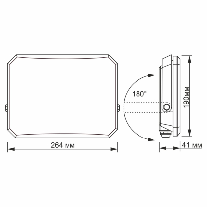 LED прожектор VIDEX F3 100W 5000K 220V Black (VLE-F3-1005B), Videx, 27716