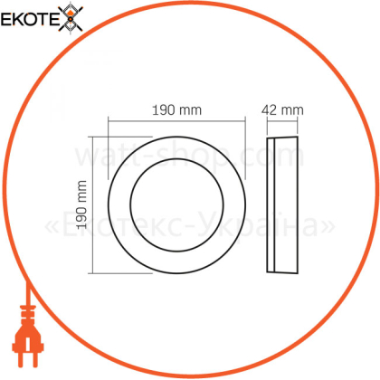 LED светильник ART IP65 круглый VIDEX 15W 5000K Black