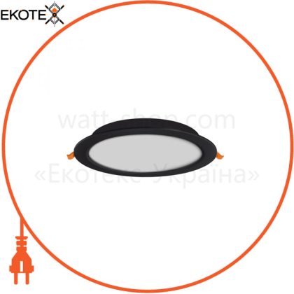 LED світильник Back вбудований круглий VIDEX 20W 5000K Black