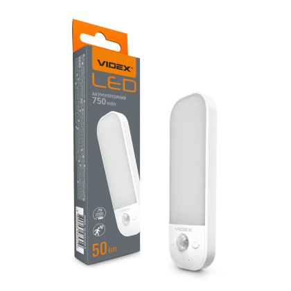 LED Світильник акумуляторний з датчиком руху VIDEX VL-NL014W-S, Videx, 27897