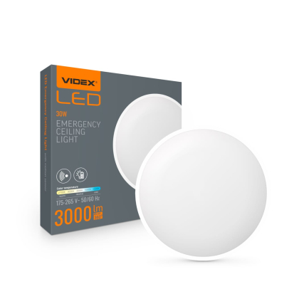 LED Світильник аварійний накладний з датчиком руху VIDEX 30W 2700-6500K 220V, Videx, 27937