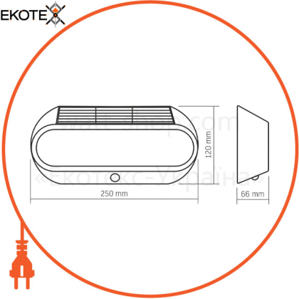 LED світильник автономний настінний IP54 VIDEX VL-BHSO-001-S 500Lm 5000K