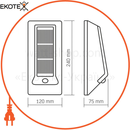 LED светильник автономный настенный IP54 VIDEX VL-BHSO-003-S 500Lm 5000K