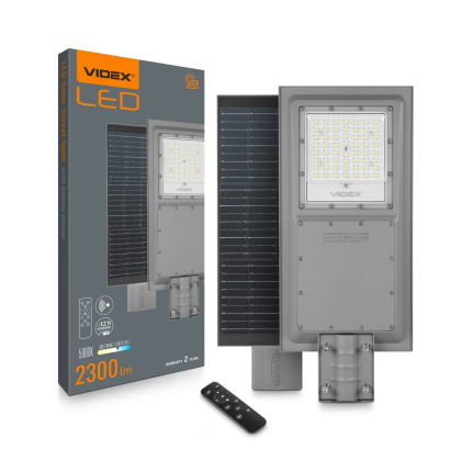 LED ліхтар вуличний автономний VIDEX 2300Lm 5000K (VL-SLSO-082-S), Videx, 27954