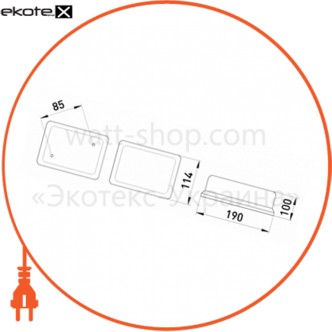 Enext l002014 светильник e.light.1701.1.60.27.white 60w