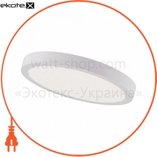 Світильник накладний. коло ,корпус метал d-500mm ip 20 SMD LED 40W 3000/4200/6000К 2800Lm, колір - білий (220-240v), Horoz Electric, 016-025-0040
