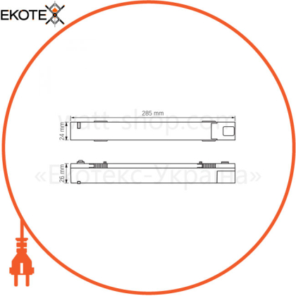 Блок питания для магнитных трековых систем VIDEX 100W VL-TRMS-P100B Наружный