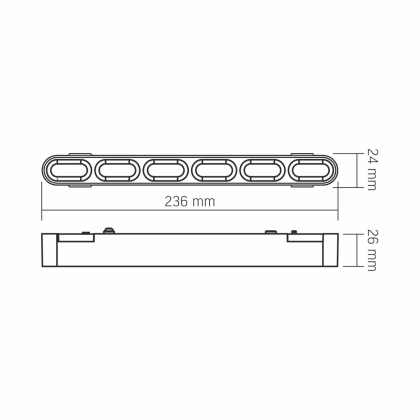 Світильник МАГНІТНИЙ трековий VIDEX LD16B 11W 4000K 48V Black, Videx, 28020