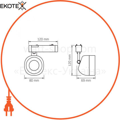 Світильник МАГНІТНИЙ трековий VIDEX LA76B 18W 4000K 48V Black