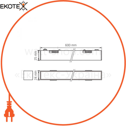 Світильник МАГНІТНИЙ трековий VIDEX LD460B 21W 60cm 4000K 48V Black