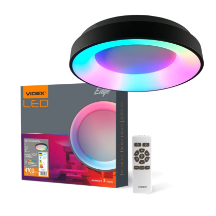 LED світильник VIDEX EDGE-RC-72W-BLACK (VLE-ERC-RGB-72B), Videx, 28124