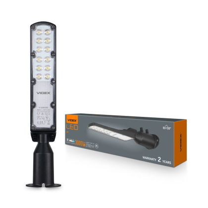 LED ліхтар вуличний VIDEX IP65 SLE18 30W 3000Lm 5000K 220V, Videx, 28156