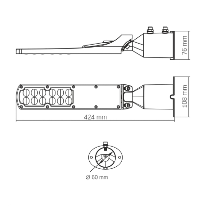LED ліхтар вуличний VIDEX IP65 SLE18 30W 3000Lm 5000K 220V, Videx, 28156