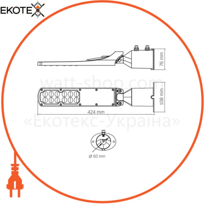 LED фонарь уличный VIDEX IP65 SLE18 30W 3000Lm 5000K 220V