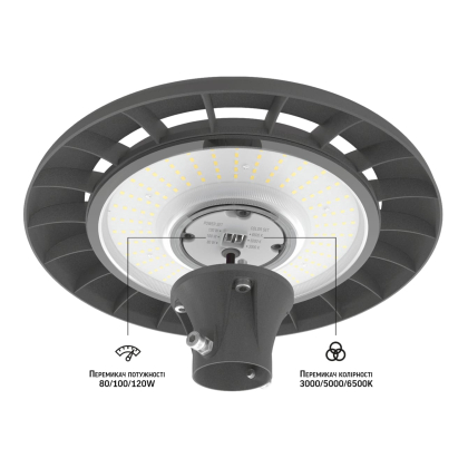 LED світильник парковий VIDEX SLP01 IP65 120W 16800Lm 3000/5000/6500K 220V, Videx, 28192