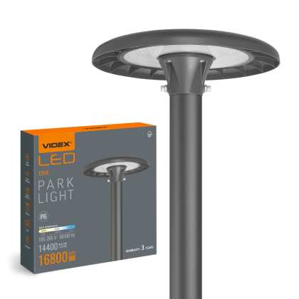 LED світильник парковий VIDEX SLP01 IP65 120W 16800Lm 3000/5000/6500K 220V, Videx, 28192