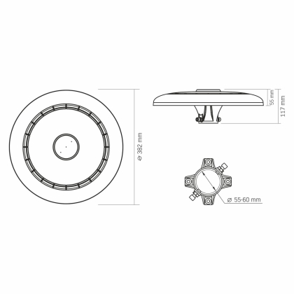 LED світильник парковий VIDEX SLP01 IP65 120W 16800Lm 3000/5000/6500K 220V, Videx, 28192