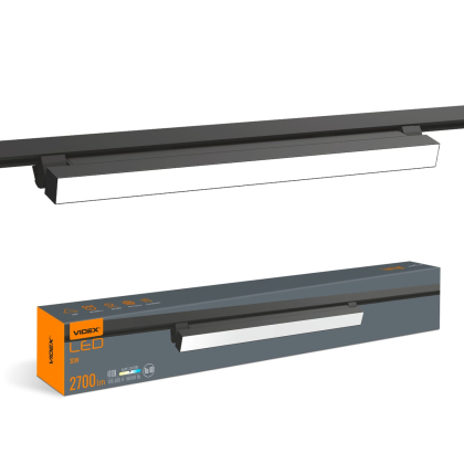 LED світильник трековий VIDEX TR05 30W 4100K 220V чорний, Videx, 28196