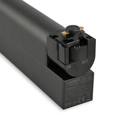 LED світильник трековий VIDEX TR05 30W 4100K 220V чорний, Videx, 28196