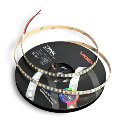 LED стрічка VIDEX DC12V 120W 10M 2700K Ra98 IP20 (VL-LST28144-12122-B10), Videx, 28214