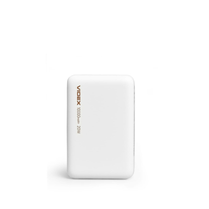 Повербанк з бездротовою зарядкою 10000mAh VIDEX VPB-331 PD20W White, Videx, 28294