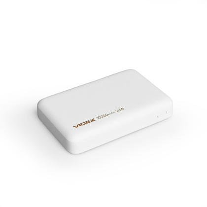 Повербанк з бездротовою зарядкою 10000mAh VIDEX VPB-331 PD20W White, Videx, 28294