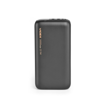 Повербанк 30000mAh VIDEX VPB-297 22.5W Black, Videx, 28297