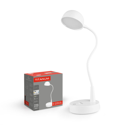 LED лампа настiльна з акумулятором TITANUM TLTF-012W 7W 3000-6000K, Titanum, 28343