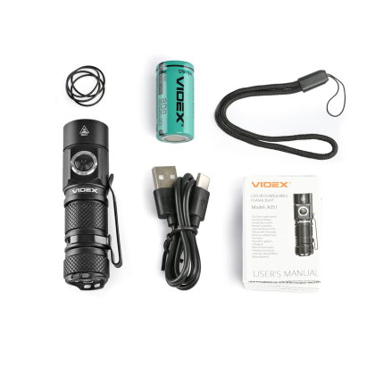 Портативний світлодіодний ліхтарик VIDEX VLF-A351 300Lm 5000K, Videx, 28357